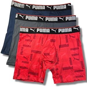 PUMA 3 Pack Performance Boxer Briefs Sports Style Boxer Briefs 32-34 Medium NWT